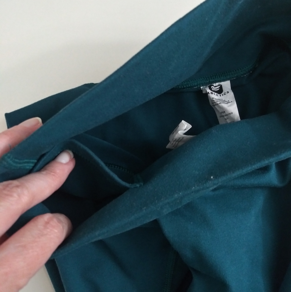 Fabletics High Waisted Solid Powerflex Teal Xxs - image 7